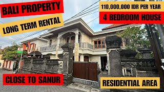 Bali Property Rental Guide Price Close to Sanur Bali House Tour [upl. by Melania]