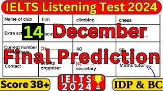 30 NOVEMBER 2024 IELTS LISTENING PRACTICE TEST WITH ANSWERS  IELTS  IDP amp BC [upl. by Ennayllek232]