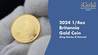 2024 14oz Britannia Gold Coin featuring King Charles III Portrait [upl. by Rab]