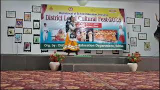 Haryanvi Group Dance by Jr girls of GGSSS Nathusari Kalan  1st position District cultural Fest 2023 [upl. by Selym]