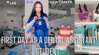 DAY IN THE LIFE AS A DENTAL ASSISTANT STUDENT  first day  TOOTH FAIRY [upl. by Kinata]