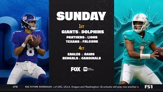 NFL’S England FOX amp CBS lineup week 5 2023 [upl. by Idnod651]