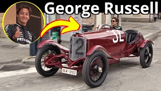 George Russell drives the 1924 MercedesBenz Rennwagen Targa Florio  Trofeo Bandini 2024 Faenza [upl. by Schuster24]