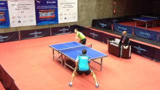 Jaime Vidal  Daniel González Spanish Table Tennis Superdivision 201415 Set 5 of 5 [upl. by Aihsenet]