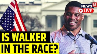 Hershel Walker Live  Midterm Elections 2022  Walker In Race For Georgia Senate Seat  News18 Live [upl. by Imat475]