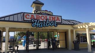 Carolina Harbor Tour and Overview 2017  Carowinds Amusement Park  4K [upl. by Eelyme193]