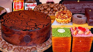 ASMR MALTESERS CHOCOLATE MILK MAGNUM ICE CREAM CAKE DOUGHNUTS NUTELLA DESSERT MUKBANG먹방EATING SOUNDS [upl. by Lladnew]