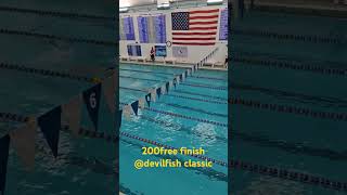 Uncontested victory 200 freestyle at Devilfish Classic [upl. by Adleme]