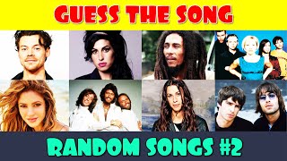 Guess the 50 Random Songs Part 2  Music Quiz [upl. by Bartle]