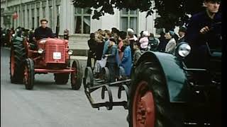 Bondetåg i Eksjö 1957 [upl. by Seltzer]