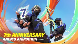 7th Anniversary Anemo Series Animation  Free Fire Official [upl. by Droflim]