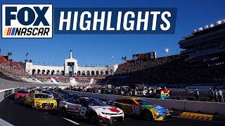 2022 Busch Clash at The LA Coliseum  NASCAR ON FOX HIGHLIGHTS [upl. by Lisan]