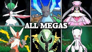 Pokémon Sun amp Moon  All 48 Mega Evolutions  Moves [upl. by Bergmann]