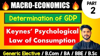 Keynes Psychological Law of Consumption  Consumption Function  Macroeconomics GE BCom BA Bsc [upl. by Venditti]