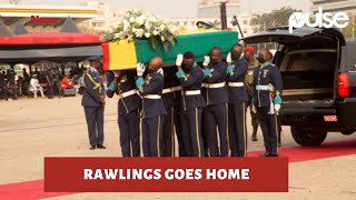 Late Jerry John Rawlings coffin being carried to the cemetery [upl. by Sueahccaz521]