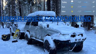 Yosemite Upper Pines Campground Cold weather camping Diesel Heater [upl. by Aerdno]