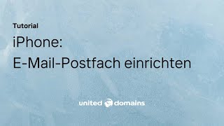 EMail Postfach auf dem iPhone einrichten [upl. by Arsuy192]