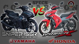 YAMAHA SNIPER 155R vs HONDA WINNER X 150 SPECS COMPARISON [upl. by Einahets]