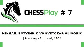 Mikhail Botvinnik vs Svetozar Gligoric  Hasting  England 1962 [upl. by Fosdick]