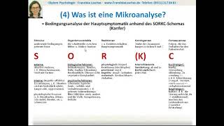 Die Verhaltensanalyse in der KVT Teil 02  Mikroanalyse und SORKC am Fallbeispiel [upl. by Tonia]