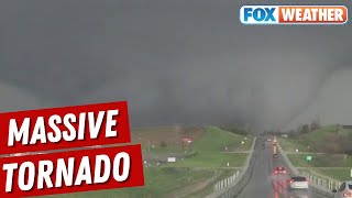 Massive Wedge Tornado Moves Through Iowa [upl. by Rehotsirk]