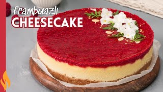 TAM ÖLÇÜLÜ 👌🏻 Kolay Frambuazlı Cheesecake Tarifi 🍰 [upl. by Negyam]