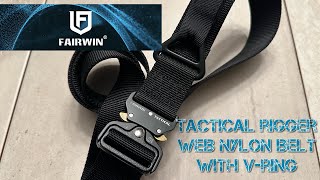 Fairwin Tactical Rigger Belt  Web Nylon  VRing  Cobra Clip  Durable  Versatile  Affordable [upl. by Sible]