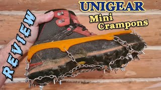 UNIGEAR Mini CramponsReviewIce ShoesSnow HikingWinter WalkingIce Traction [upl. by Dori721]