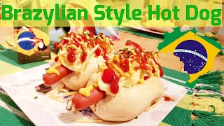 Top Brazilian Hot Dog Recipe  Delicious Hot dog with mash potatoes  Loaded Hot Dog [upl. by Kirsti]