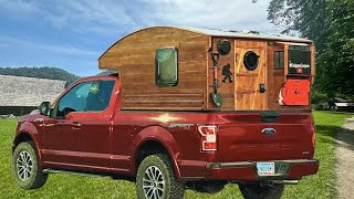 I Built This DIY Truck Camper In My Garage Using Readily Available Natural Building Materials [upl. by Alakam]