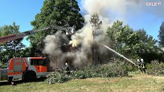 Gebäudebrand LeipzigBreitenfeldaufwändige Brandbekämpfung 24062017 [upl. by Arraik]