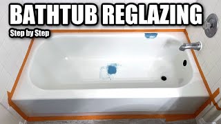 HOW TO REGLAZE A BATHTUB STEP by STEP  Full Bathtub Reglazing In Depth Process  DP TUBS REGLAZING [upl. by Armbrecht]