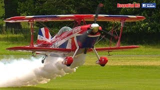 Rich Goodwins MUSCLE BIPLANE Weston Park International Model Show 2018 [upl. by Kcirnek]