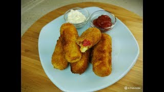 patates kroket kaşarlı ve sucuklu YEMEKVAKTİ [upl. by Sherrod345]