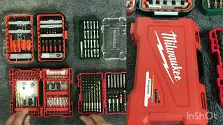 IMPACT DRIVER BIT BOX COMPARISON Milwaukee Tool Shop Master Force Crescent Apex [upl. by Rehpotsihc]