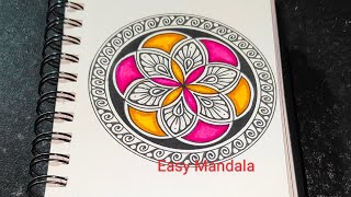 Color Mandala Art For Beginners  EasyMandala59 [upl. by Aninad]