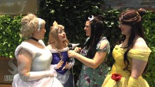 DISNEY PRINCESS Cosplayers at Arisia 2014 [upl. by Nwadrebma]