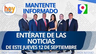 Titulares de prensa dominicana jueves 12 de septiembre 2024  Hoy Mismo [upl. by Monia]