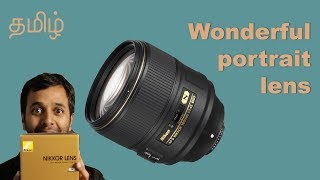 GREAT LENS FOR PORTRAITS  Nikon 105mm f14  Learn photography in Tamil [upl. by Thackeray]