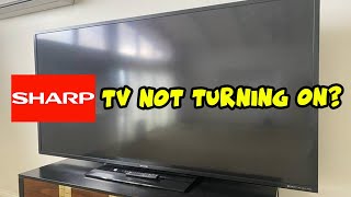 How to Fix Your Sharp TV That Wont Turn On  Black Screen Problem [upl. by Ymmij]