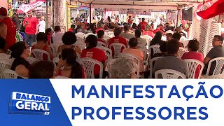 Professores da rede estadual de ensino paralisam as atividades  Balanço Geral Tarde [upl. by Garik]