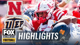 Nebraska Cornhuskers vs UTEP Miners Highlights  FOX College Football [upl. by Malley]