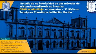 CPAP vs Alto flujo en Taquipnea transitoria del RN [upl. by Elyac]