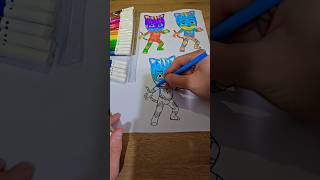 Pjmask catboy hero painting part 1 kids painting colors drawing hero cat catboy [upl. by Siobhan]