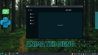 Python GUI Simple Animated Side Menu Using Custom Widget Module  Pyside  PyQt  Moder UI [upl. by Cornish]