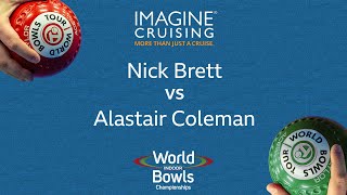 World Indoor Bowls Championship 2024 Nick Brett vs Alastair Coleman  Day 7 Match 5 [upl. by Ennyletak]