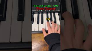 How to Play Minecraft Sweden  C418 piano pianotutorial minecraft sweden c418 pianotutorial [upl. by Nylacaj]