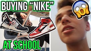 BUYING THE OFF WHITE NIKE COLLECTION AT SCHOOL [upl. by Ssecnirp]