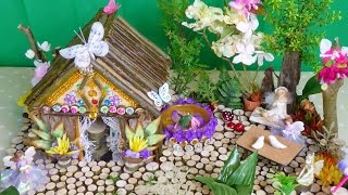 Beautiful Magical Fairy House and Garden  Easy to make [upl. by Anitram539]