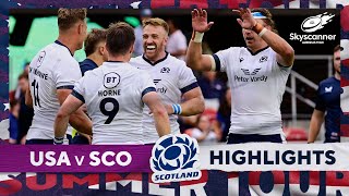 HIGHLIGHTS  USA v Scotland  Skyscanner Americas Tour 2024 [upl. by Hoi844]